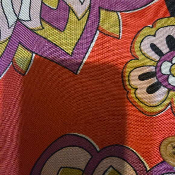 Entro 60s Inspired Groovy Floral Paisley Red Button-Up Short-Sleeve Shirt Sz L - Picture 7 of 12